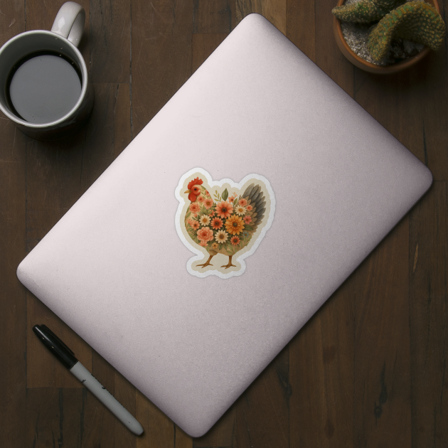 Beautiful Floral Hen by Teresa's Store 1